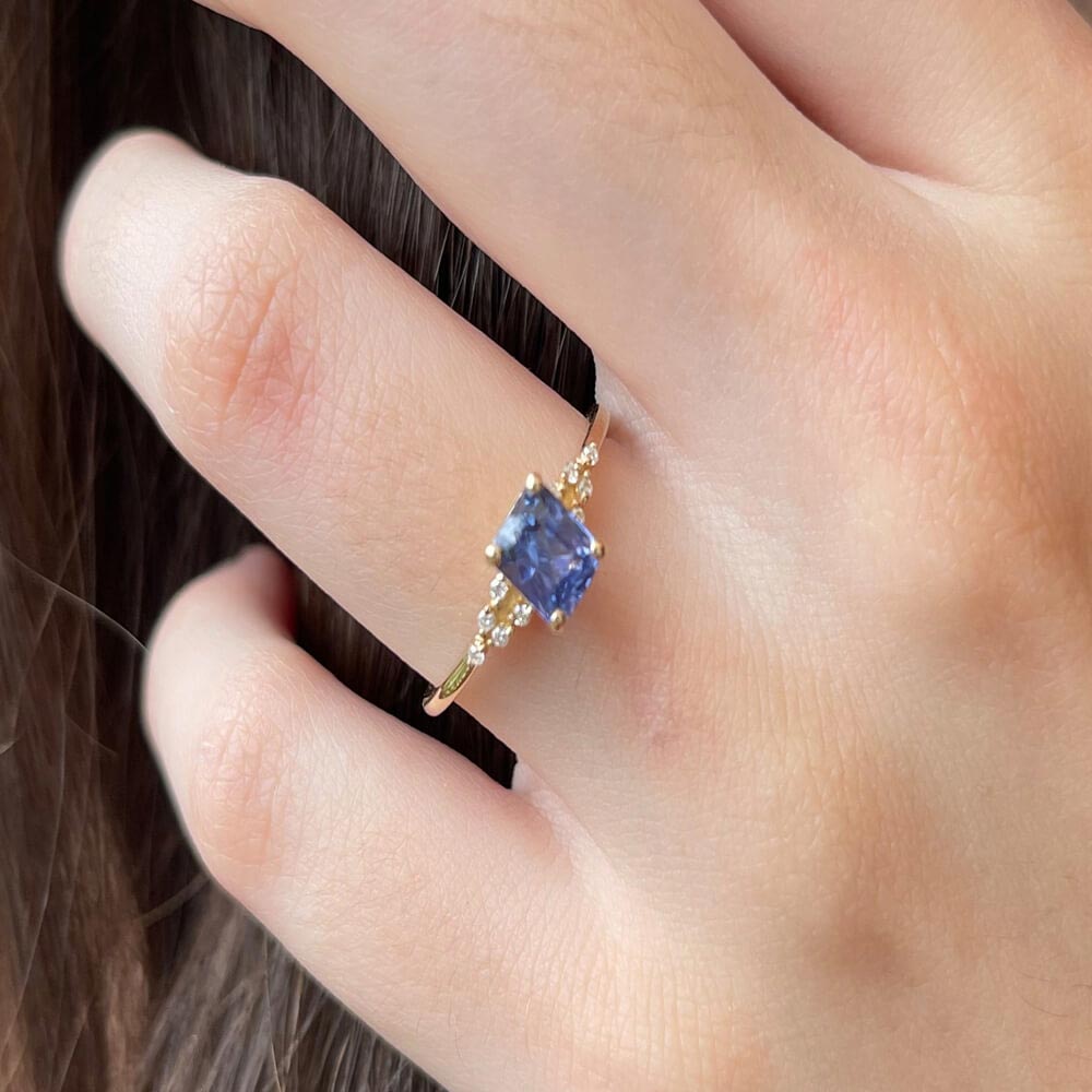 Distinctive purple sapphire ring by Divine Elements